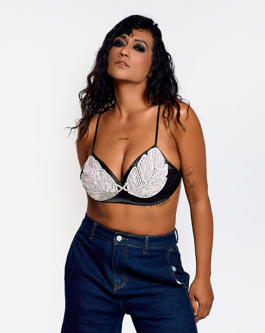 Top Cristal Noir